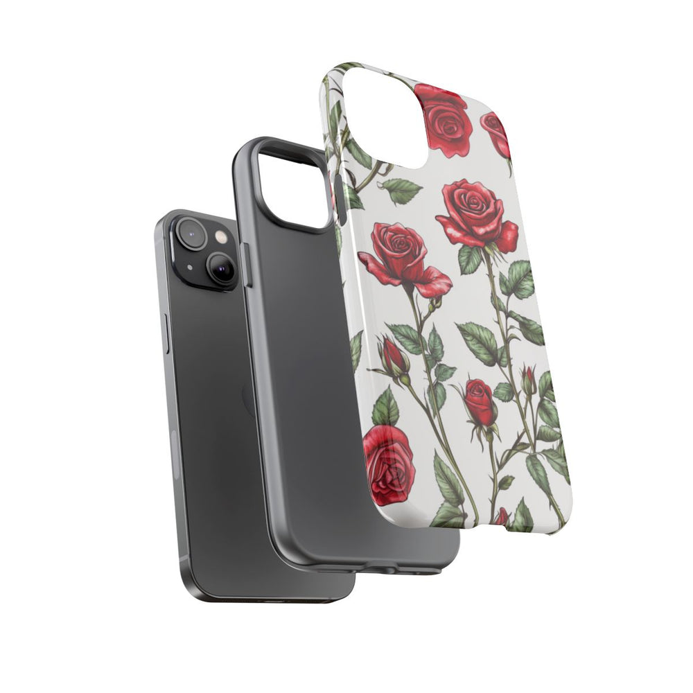 Rode Rozen Botanisch Patroon