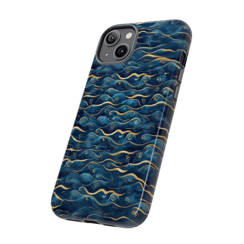 Blauw-Gouden Golfpatroon