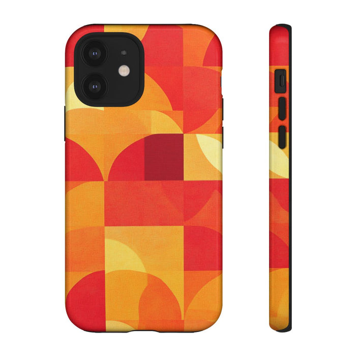 Geometrisch Rood- en Oranje-Patroon