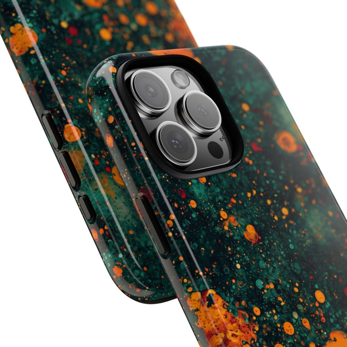 Abstracte Oranje en Teal Bellenpatroon