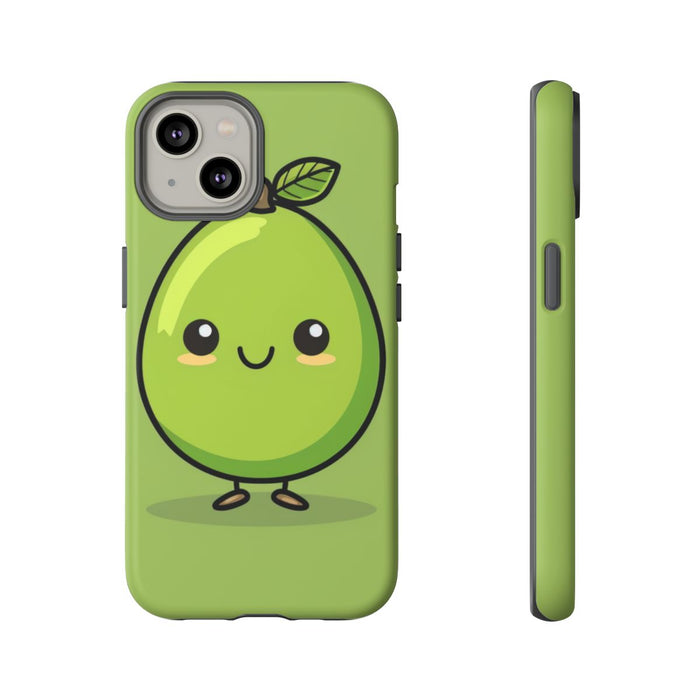 Schattige Groene Avocado in Cartoonstijl