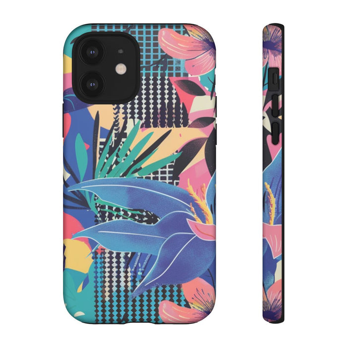 Kleurrijk Bloemenpatroon met Abstracte Accenten