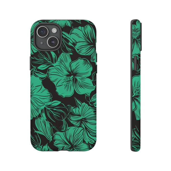 Groen Hawaïaans Bloemenpatroon