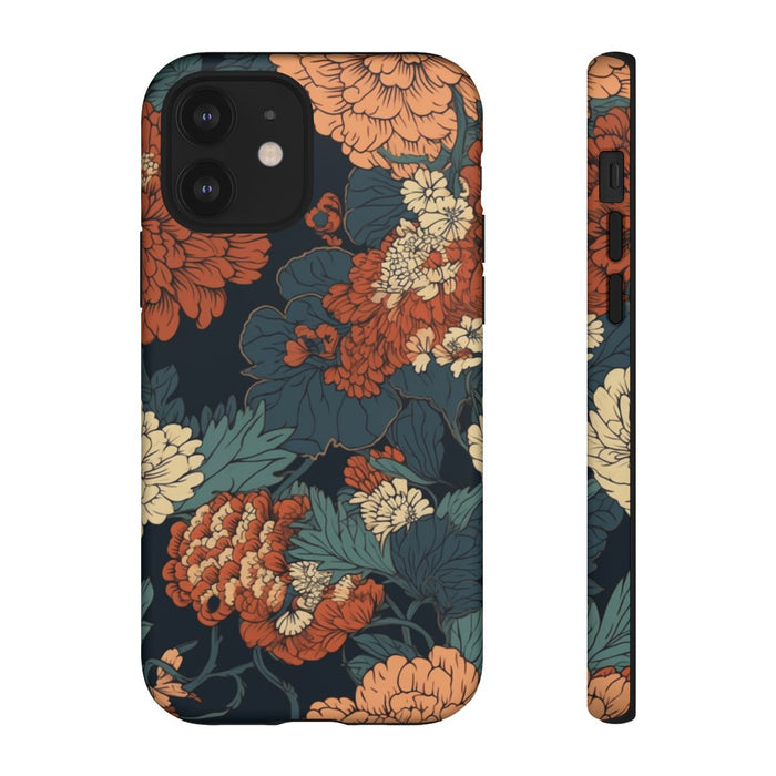 Vintage Bloemenpatroon in Warme Kleuren