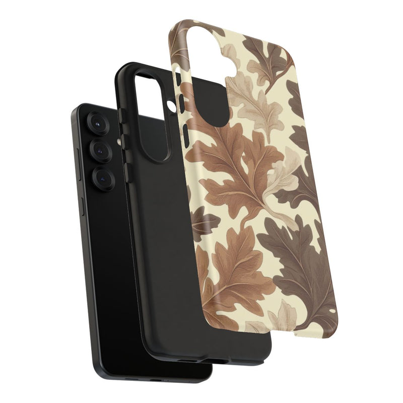 Eikenbladerenpatroon in Neutrale Kleuren