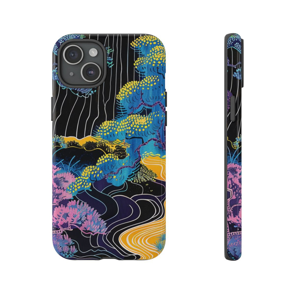 Kleurrijke Abstracte Bomen en Rivier