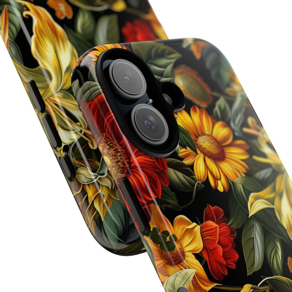 Vrolijk Gele en Rode Bloemenprint
