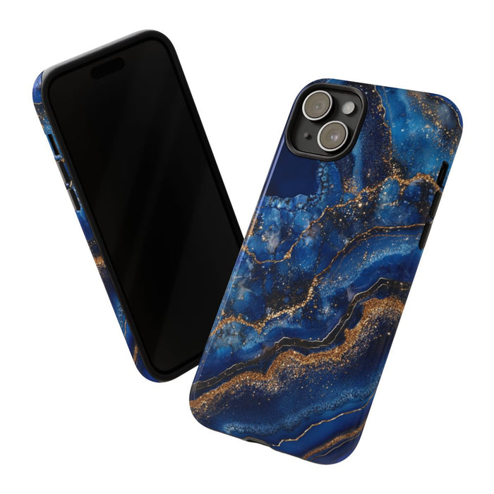 Blauw-Goud Geodepatroon