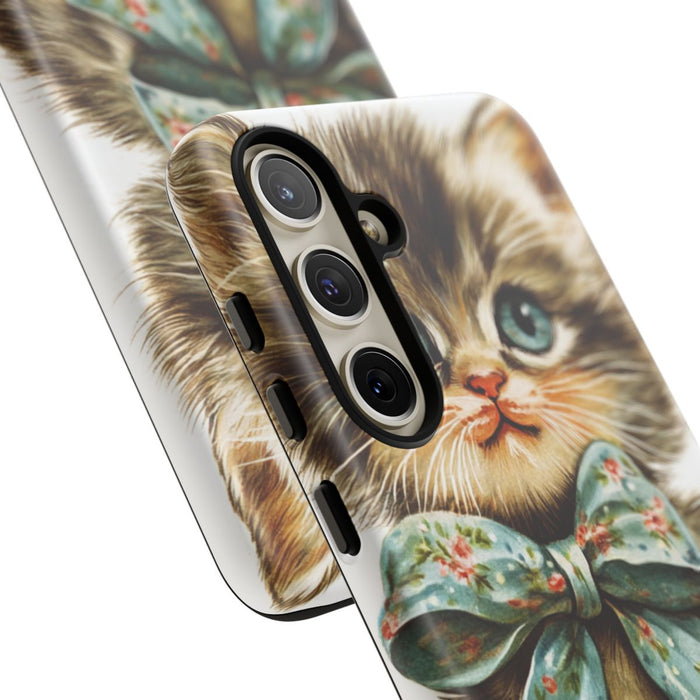 Schattige Vintage Kitten met Strik
