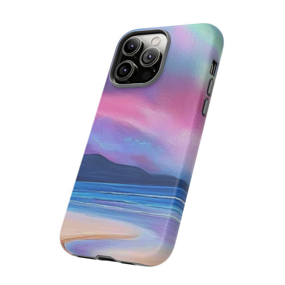 Noorderlicht Boven Rotsachtige Kust en Strand