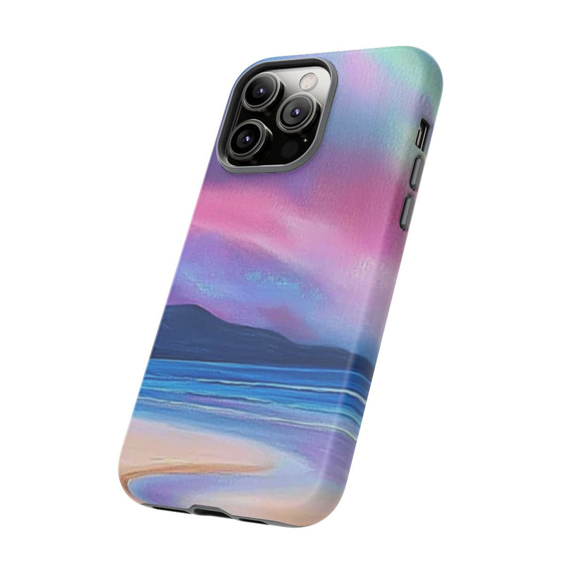 Noorderlicht Boven Rotsachtige Kust en Strand