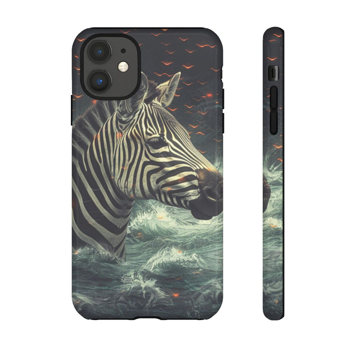 Zebra in Water met Gloeiende Vonken