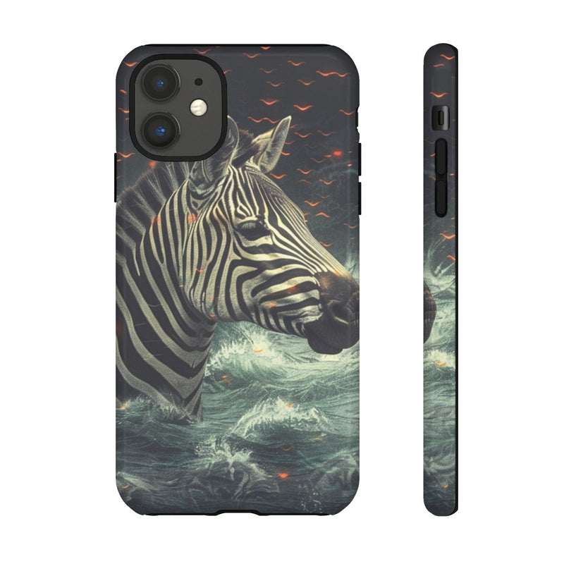 Zebra in Water met Gloeiende Vonken