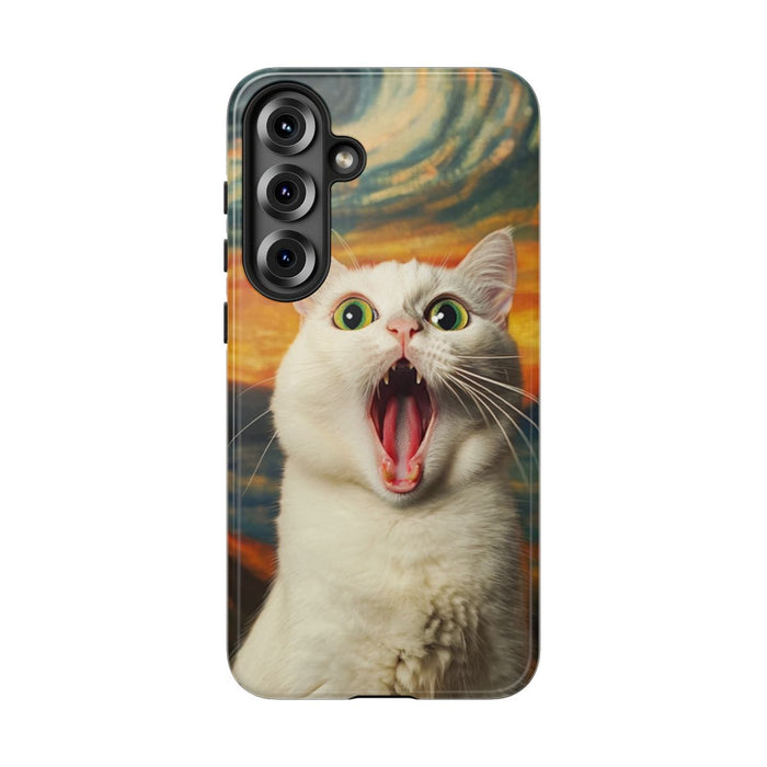 Verbaasde Witte Kat met Groene Ogen