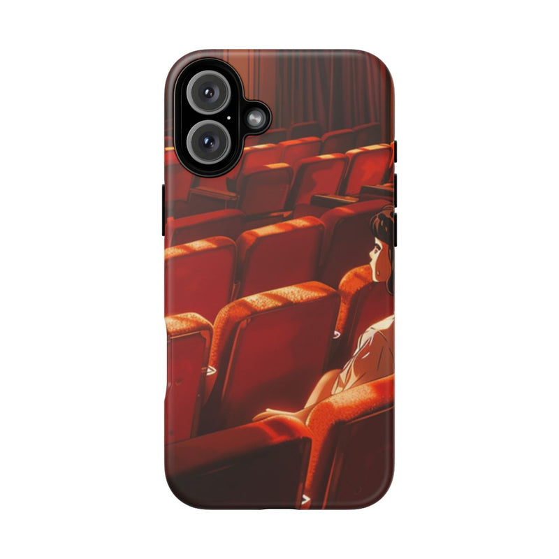 Meisje Alleen in Rood Theater