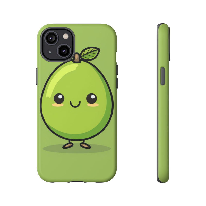 Schattige Groene Avocado in Cartoonstijl