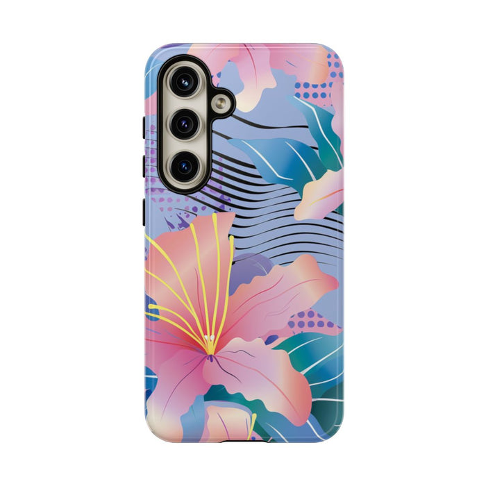 Roze Bloemenpatroon met Abstracte Accenten