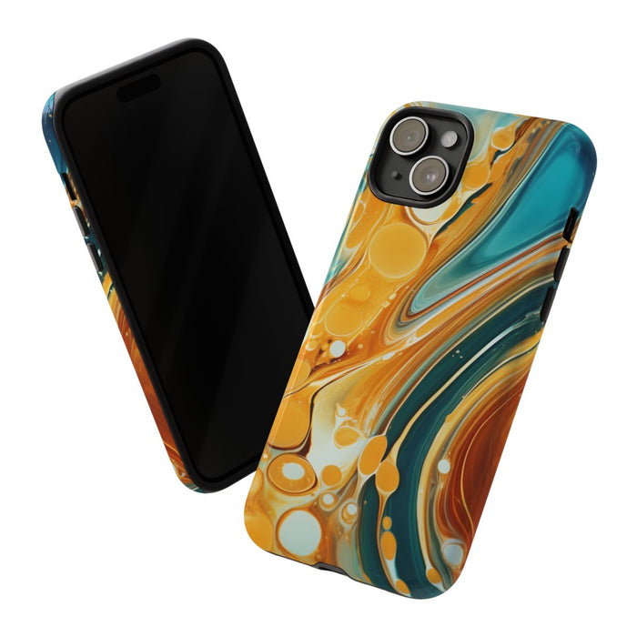 Turquoise en Honing Swirl Epoxy Patroon