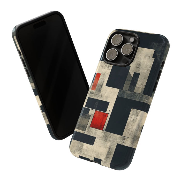 Abstract Geometrisch Patroon met Rode Accenten