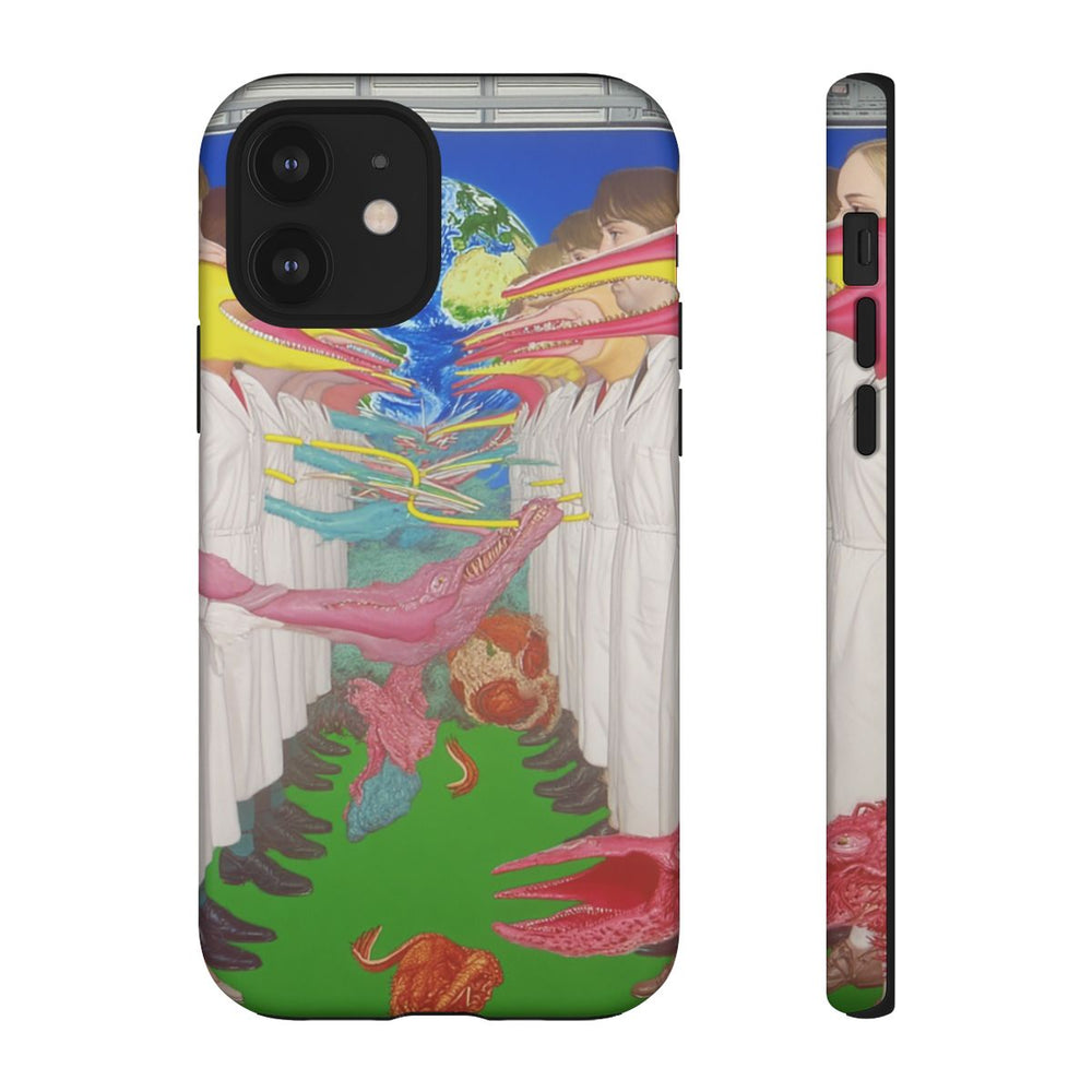 Surrealistische Figuren met Langgerekte Gezichten en Aardemotief