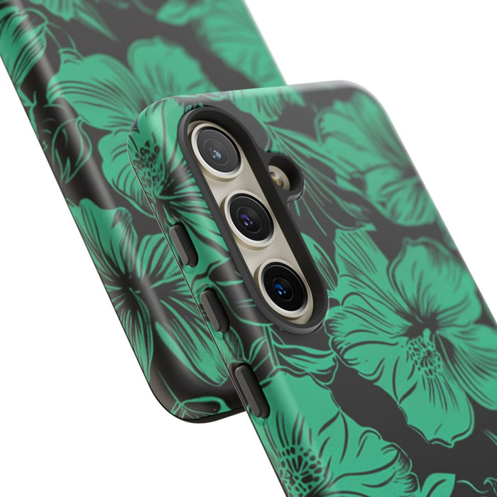 Groen Hawaiiaans Bloemenpatroon