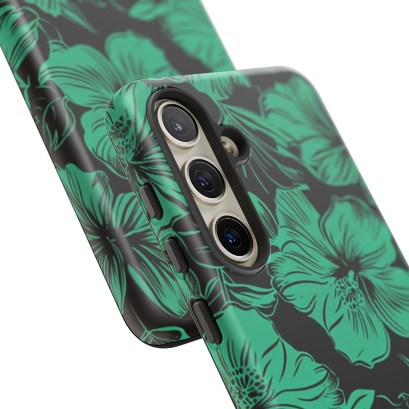 Groen Hawaiiaans Bloemenpatroon