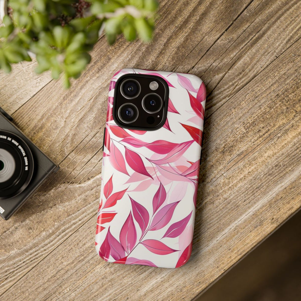 Roze en Rode Bladerenpatroon