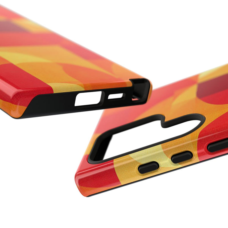 Geometrisch Rood- en Oranje-Patroon
