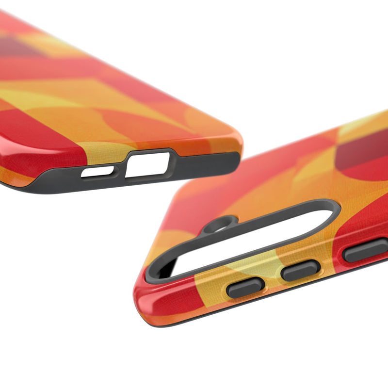 Geometrisch Rood- en Oranje-Patroon