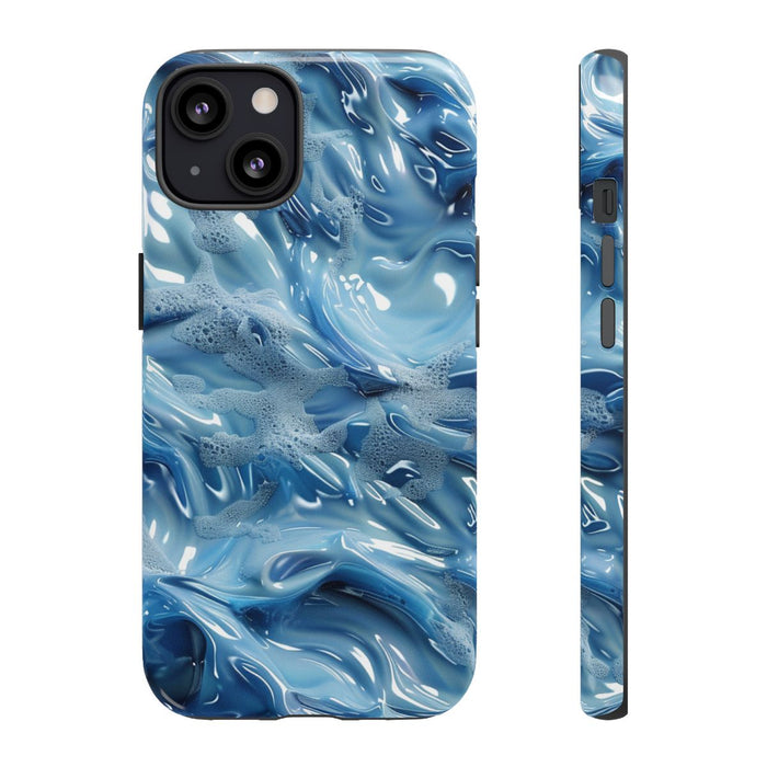 Blauw Abstract Golvend Patroon