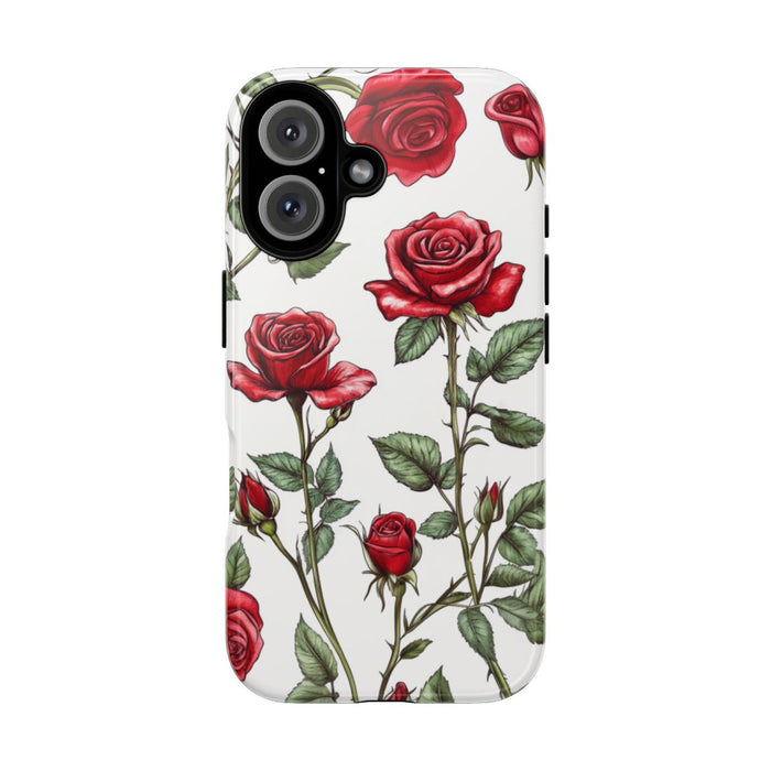Rode Rozen Botanisch Patroon