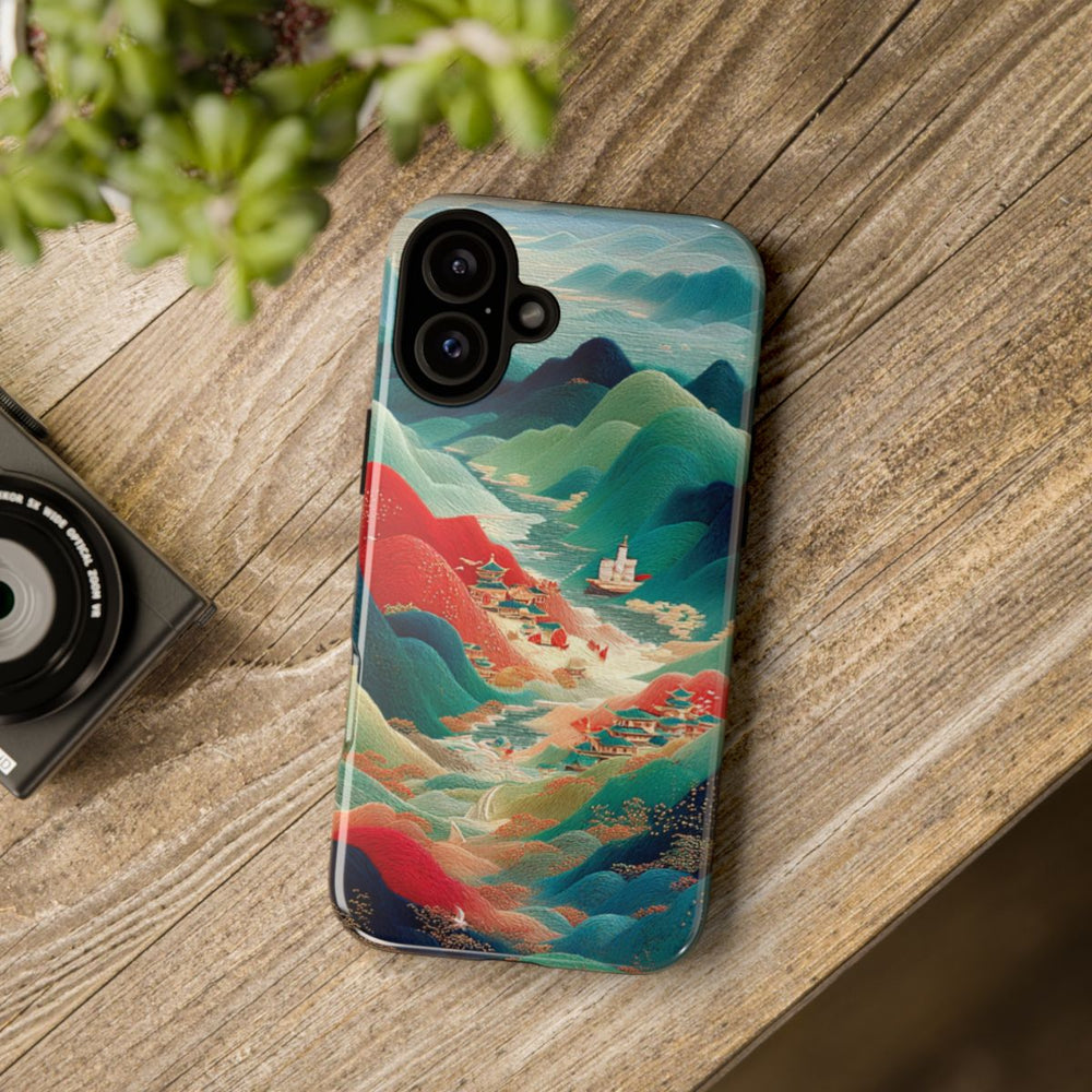 Kleurrijk Berglandschap met Illustratie