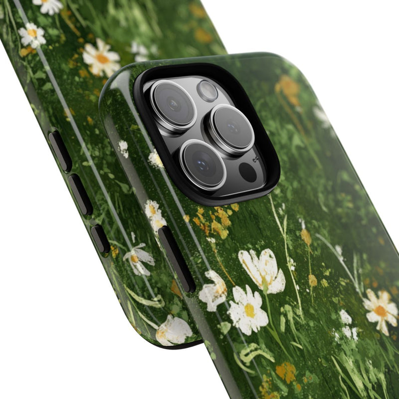 Groene Weide met Witte Bloemen