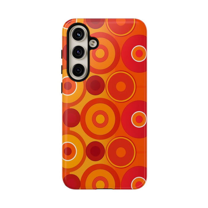 Oranje en Rode Cirkels met Glanzend Effect