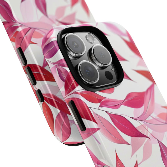 Roze en Rode Bladerenpatroon