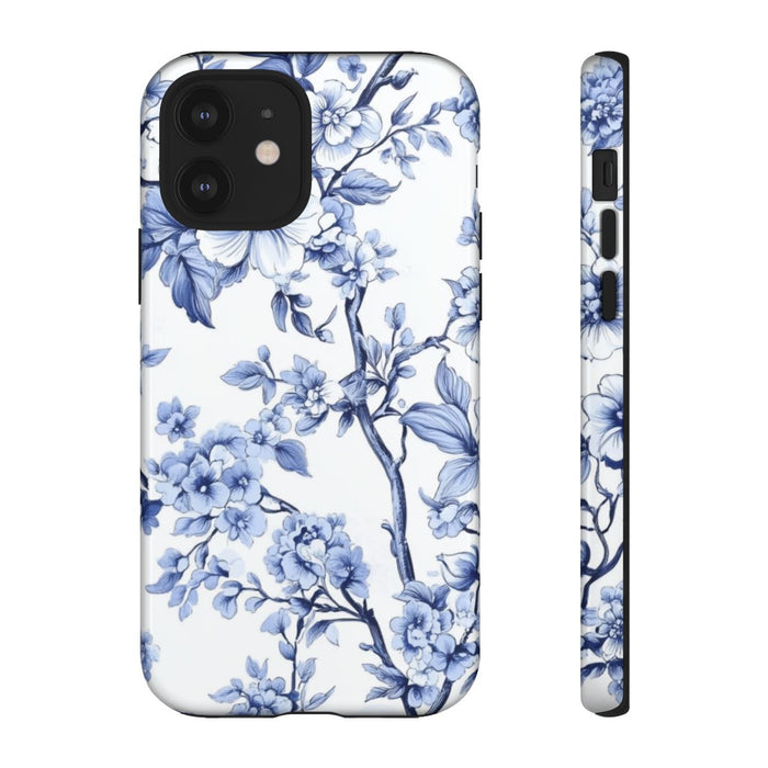 Blauw Vintage Bloemenpatroon