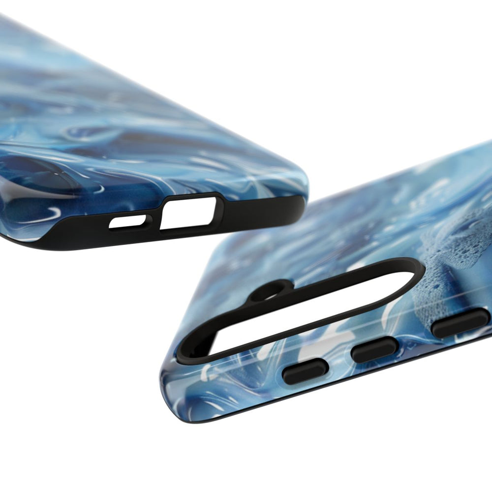 Blauw Abstract Golvend Patroon