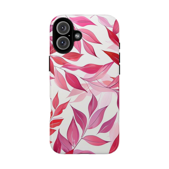 Roze en Rode Bladerenpatroon