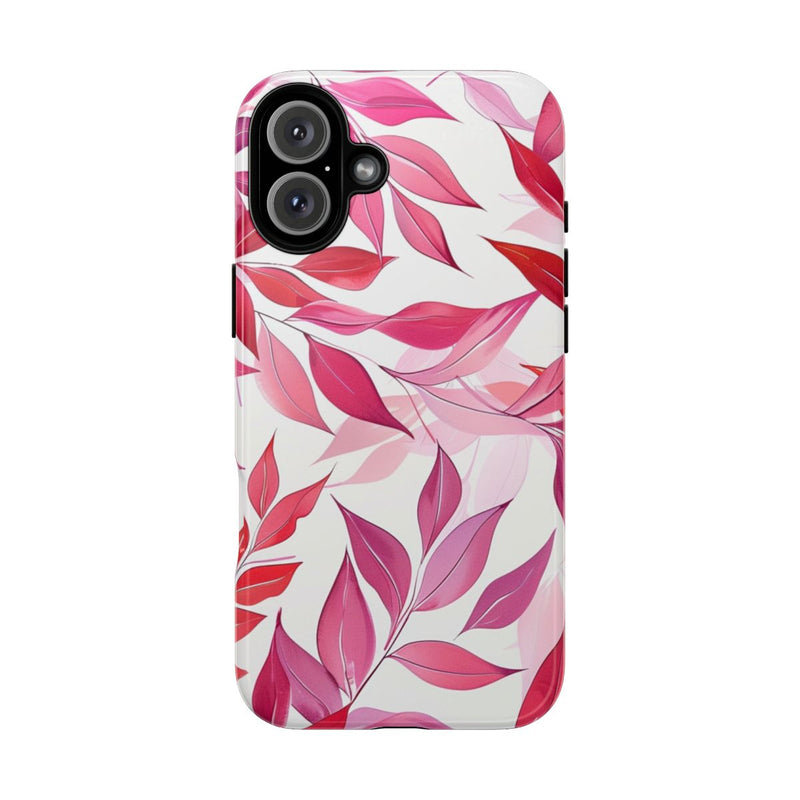 Roze en Rode Bladerenpatroon