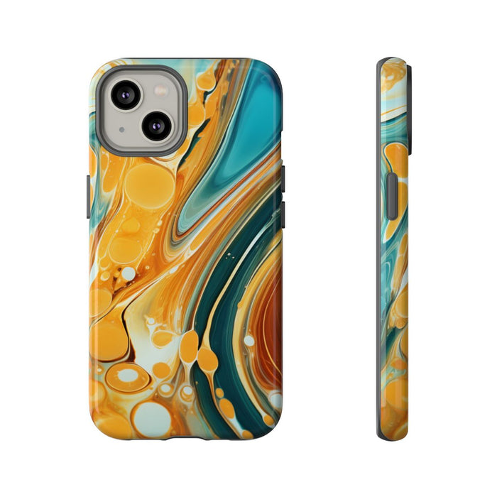 Turquoise en Honing Swirl Epoxy Patroon