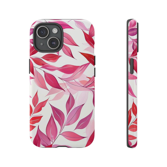 Roze en Rode Bladerenpatroon