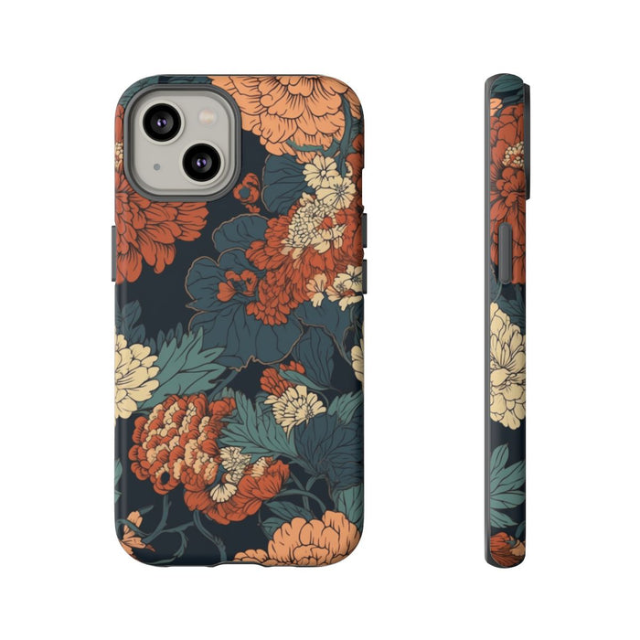 Vintage Bloemenpatroon in Warme Kleuren
