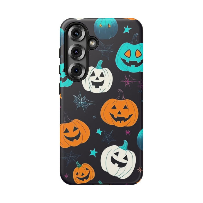Vrolijk Gekleurde Halloween Pompoenen Patroon
