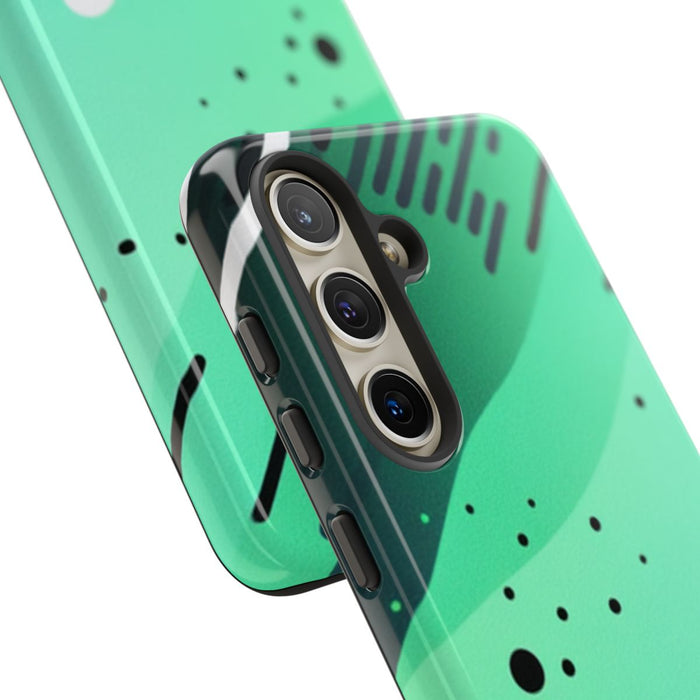 Geometrisch Groen-Zwart Abstract Patroon