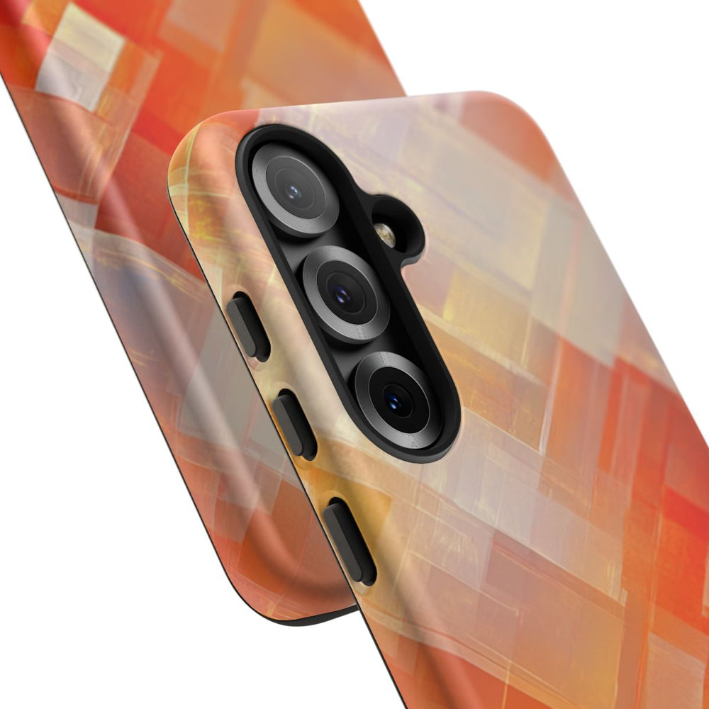 Abstract Oranje Geometrisch Patroon