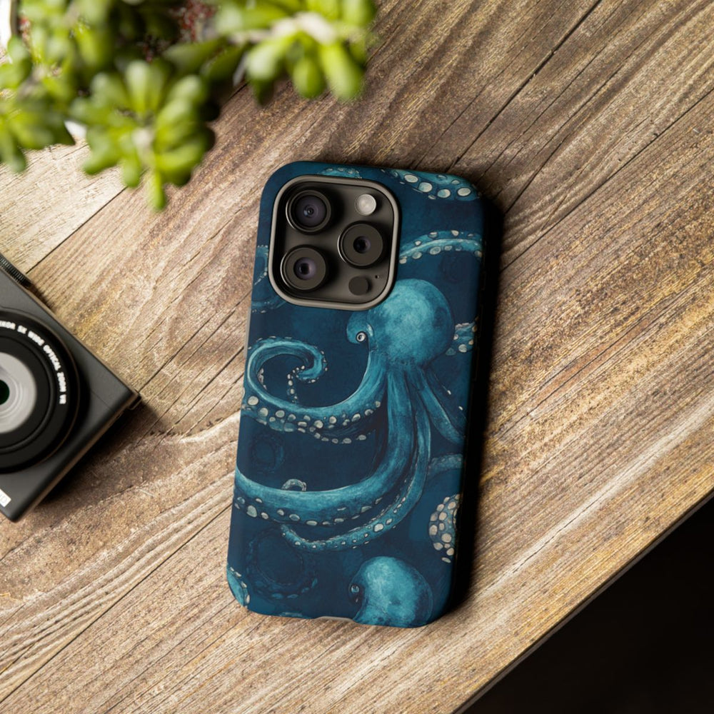 Blauw Octopus Tentakelpatroon
