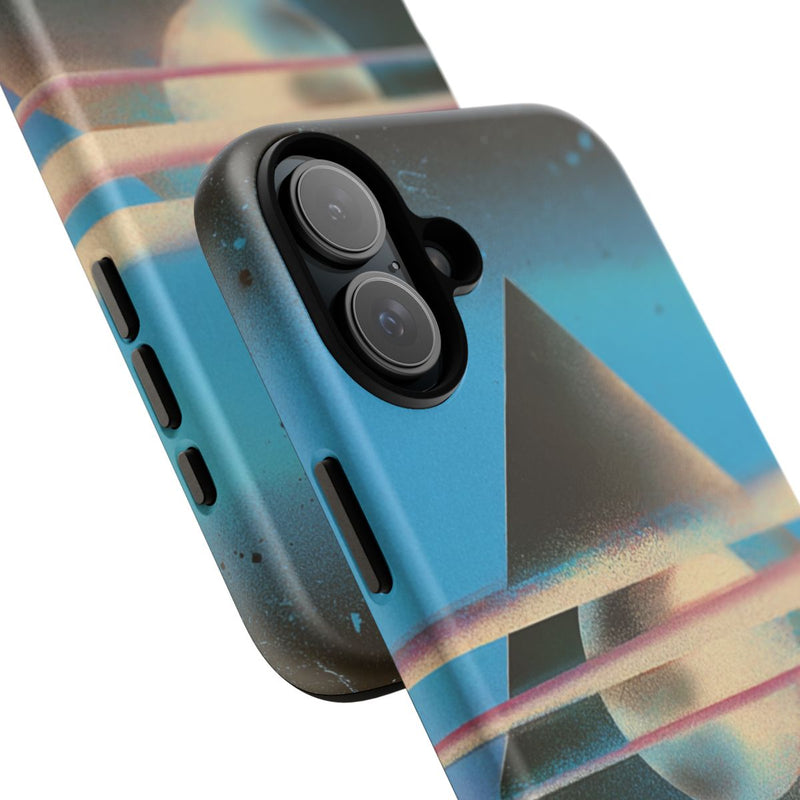 Surrealistische Geometrische Piramide met Gloeiende Bol