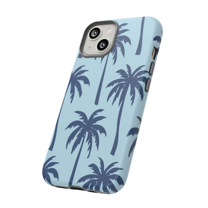 Blauw Palmbomenpatroon