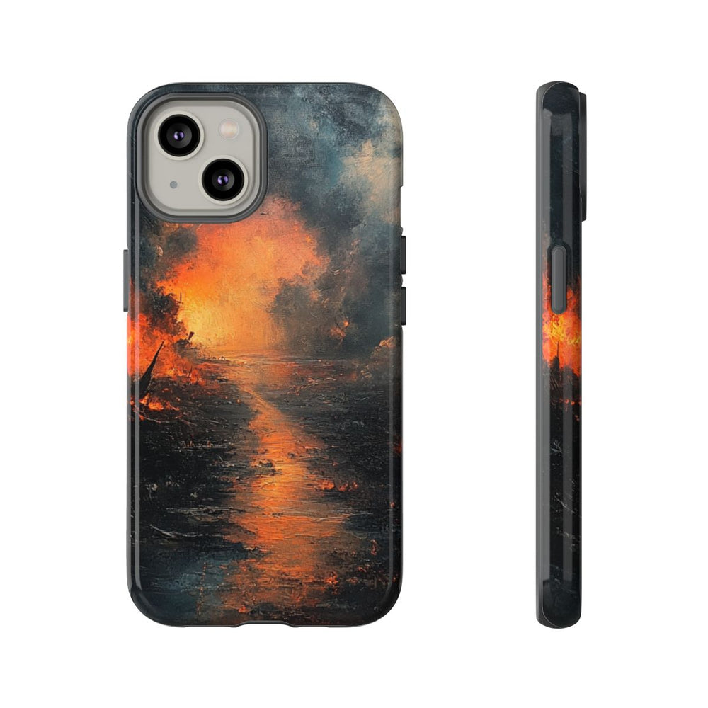 Vurige Oorlogslandschap met Rook