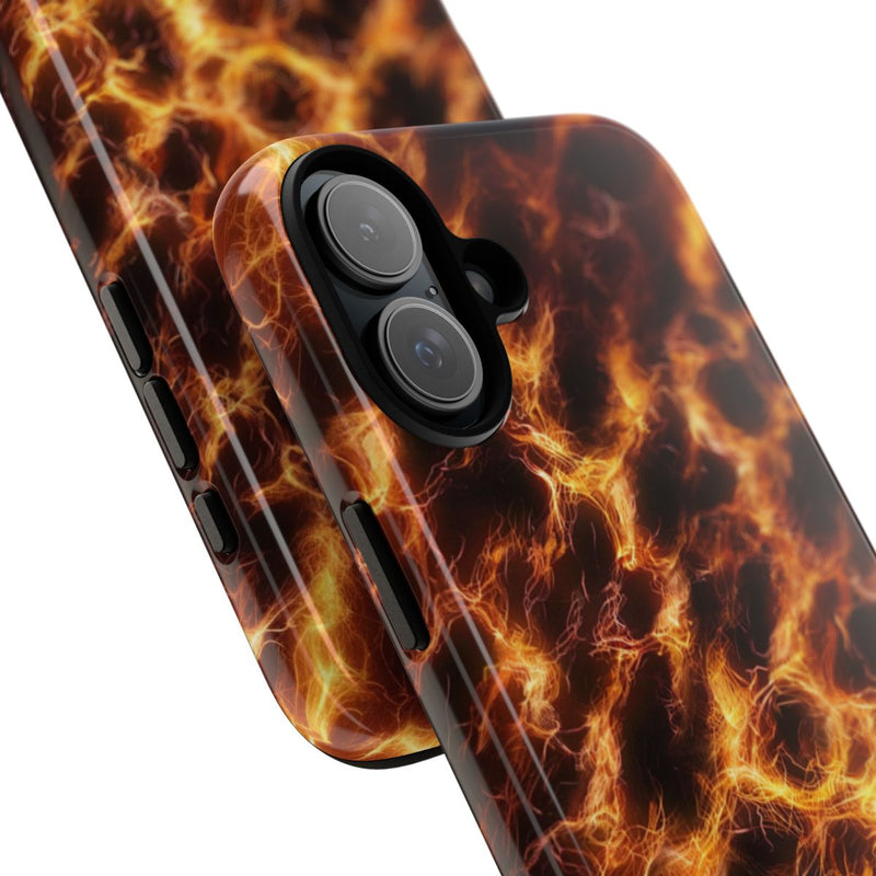 Gloeiende Vezelstructuur met Vurige Lijnen